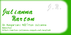 julianna marton business card